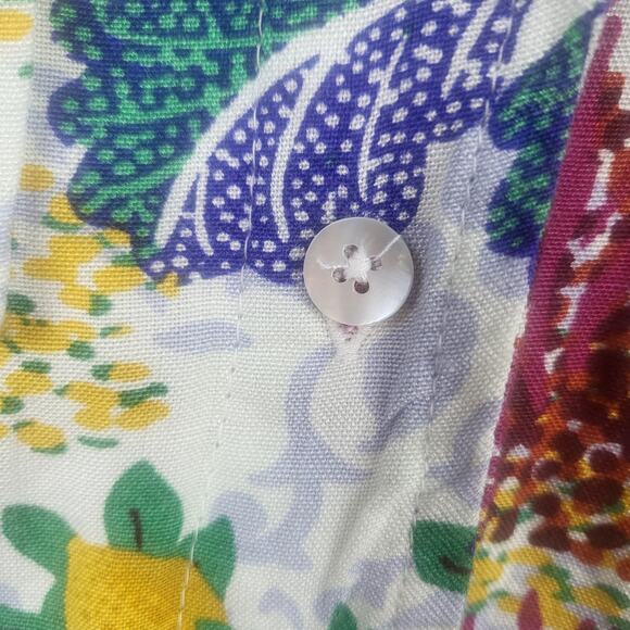 Anthropologie MAEVE CLASSIC SURF SHIRT Linen Blend Tropical Print S $98 - Picture 7 of 9